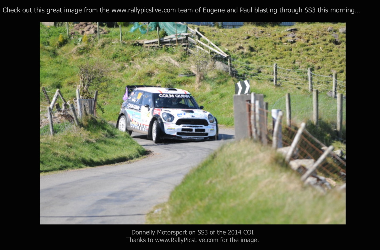 RallyPicsLive used by Donnelly Motorsport